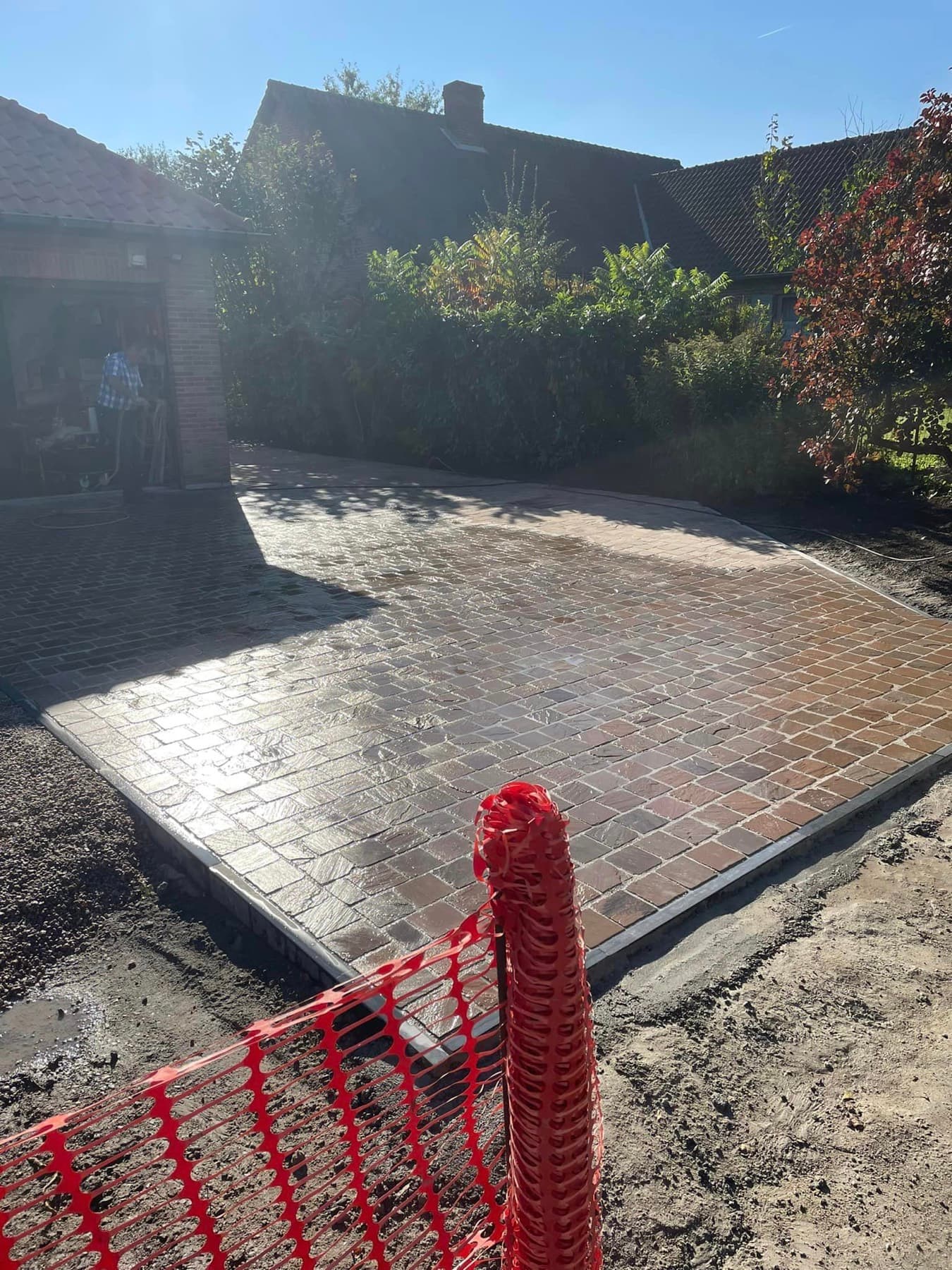 Allée de garage en Kandla gris et mixte